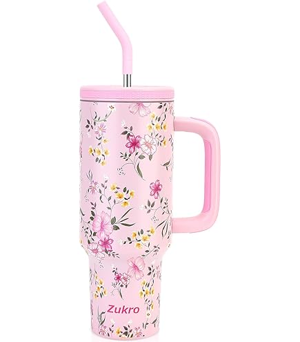 Blossom Bloom Floral Tumbler – 20oz Stainless Steel with Lid & Straw